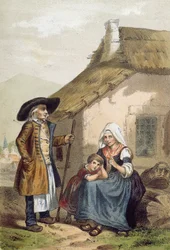 Bönder från Courpiere i Puy de Dome-regionen i Auvergne, mitten av 1800-talet.